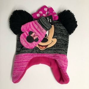 5/$20 Minnie Mouse 2 pc knit hat mitten set youth